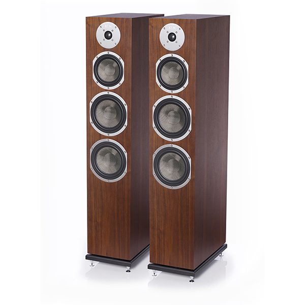 Walnut Kendall Floorstanding Speakers without grilles