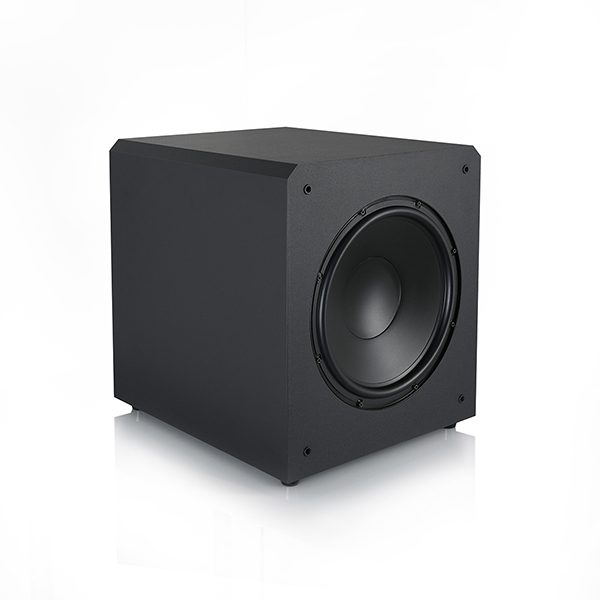 Side view of KLH Stratton 12 inch Subwoofer without grill