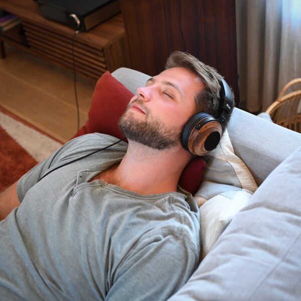 KLH Ultimate One Headphones on mans head