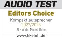 Audio Test Editors Choice Model Three Award